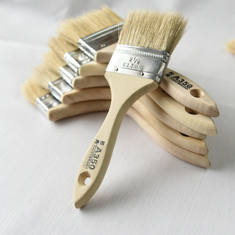 Factory Direct Tool Brush True Color 3 Inch Bristle Wood Handle 2 Inch Glue Brush Wholesale 1 Inch Brush Brush Industrial Brush details Picture