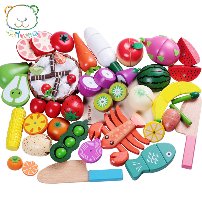 仿真切水果玩具木制玩具水果蔬菜切切看切切乐儿童过家家厨房玩具图