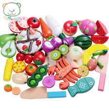 仿真切水果玩具木制玩具水果蔬菜切切看切切乐儿童过家家厨房玩具