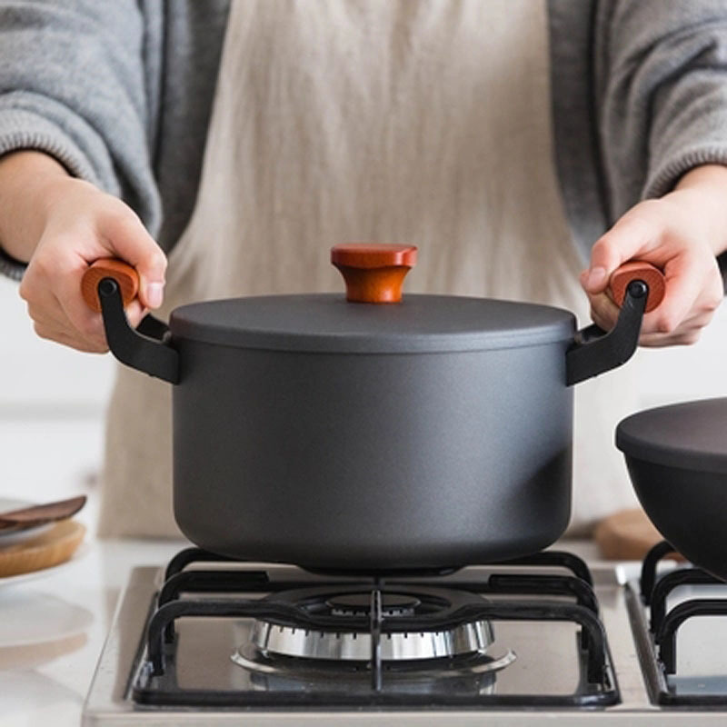 Manufacturers Direct Pot Set Of Four Sets Of Ingenuity Ingenuity Non-Stick Cooking Pot Household Frying Pot Soup Pot Frying Pan Milk Pot Specification drawing
