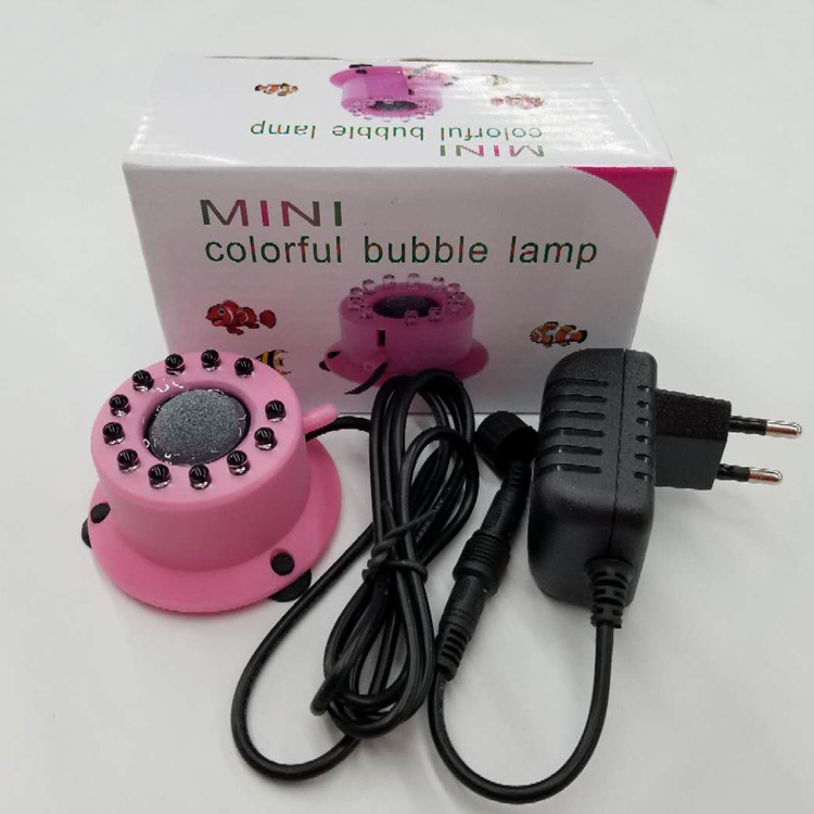 Aquarium gas lamp small color change connected air pump for oxygen stone landscaping 12 lamp beads for oxygen stone