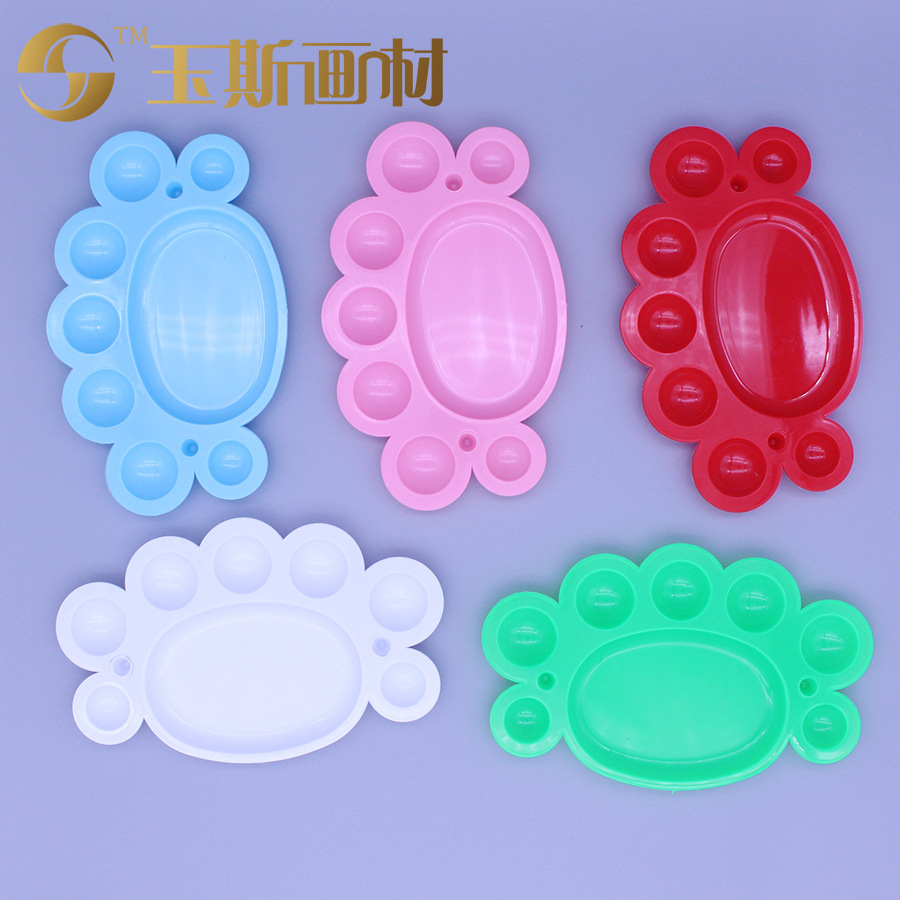 Children's Hand-Made Diy Graffiti Painting Art Palette Palette Oil Painting Board Paint Palette Small Eight-Eye Palette Specification drawing
