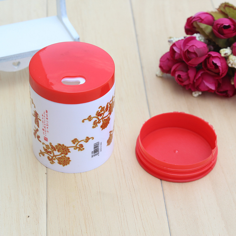 青花瓷牙签瓶/塑料牙签筒/一元两元店日白底实物图