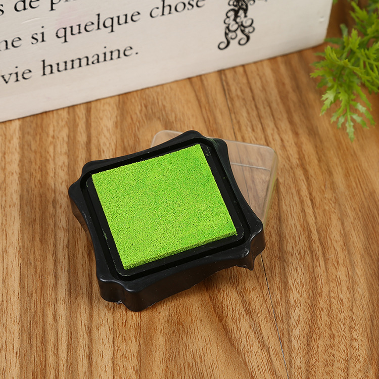 Children's fingerprint color ink paste rubber stamp, fingerprint painting diy ink pad, cartoon stamp helper Specification image