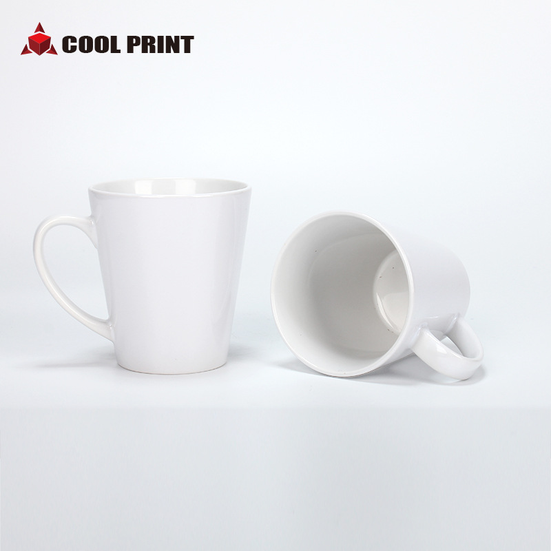 Wholesale of 12oz small conical white cups, funnel cups and blank coated cups for personalized DIY photo printing and heat transfer Specification image