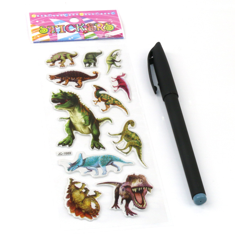 Factory direct sales of children's cartoon animation stickers, three-dimensional stickers, educational early childhood education kindergarten reward bubble stickers Specification image