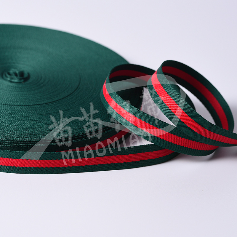 Two-Color Polyester Intercolor Ribbon High-Density Three-Color Ribbon 2.5Cm Polyester Jacquard Ribbon Garment Lace Textile Ribbon Application Scenario