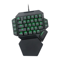跨境直供K50单手键盘RGB发光游戏机械键盘/带宏定义功能/青轴/