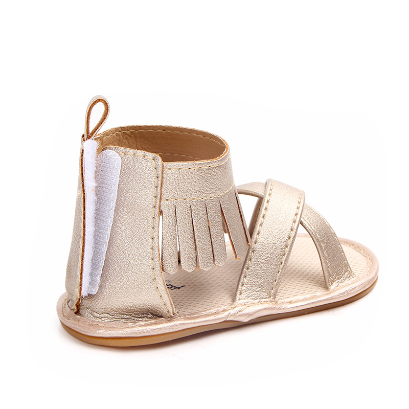 Wholesale rubber-soled baby shoes, walking shoes, fringed bow baby shoes, Velcro sandals for foreign trade 0967 Application Scenario