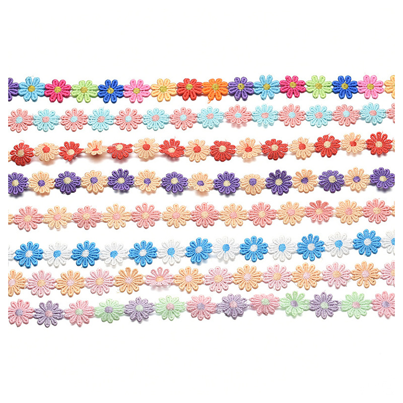 厂家现货彩色/diy服装辅/牛奶丝花边白底实物图