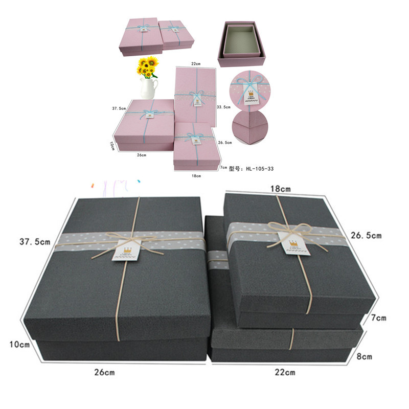 厂家供应时尚精品礼品盒 条纹图案圣诞节情人节包装盒详情图3