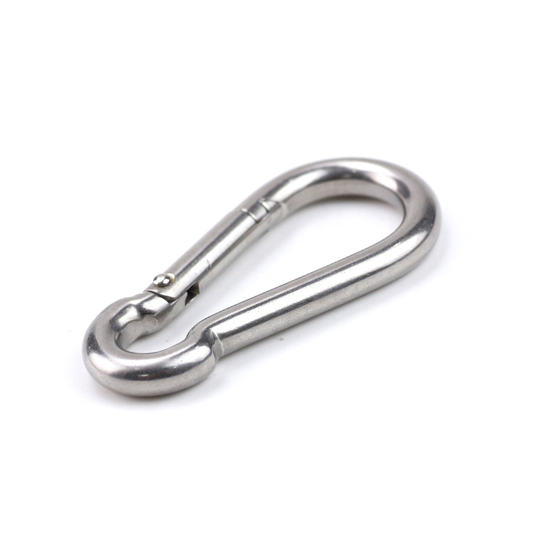 The manufacturer specializes in supplying stainless steel standard spring buckles, 304 stainless steel standard spring mountain climbing buckles Item Picture