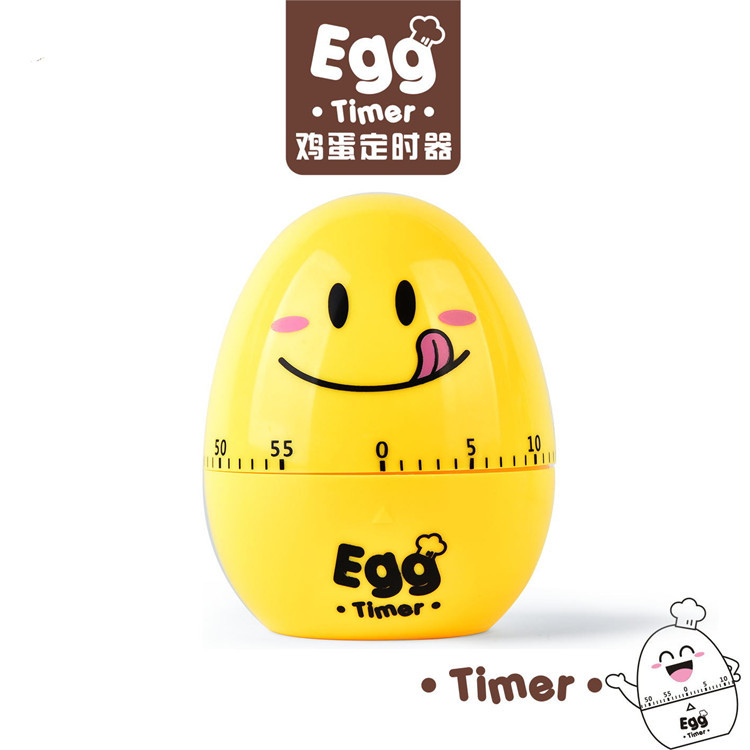 Cartoon mechanical egg kitchen timer, home timing reminder, children and students mechanical timer reminder Specification image