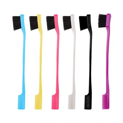 Toothbrush Eyebrow Comb Double Head Makeup Brush Hair Dye Brush Eyebrow Brush Mascara Brush Three Color Salon Beauty Tools