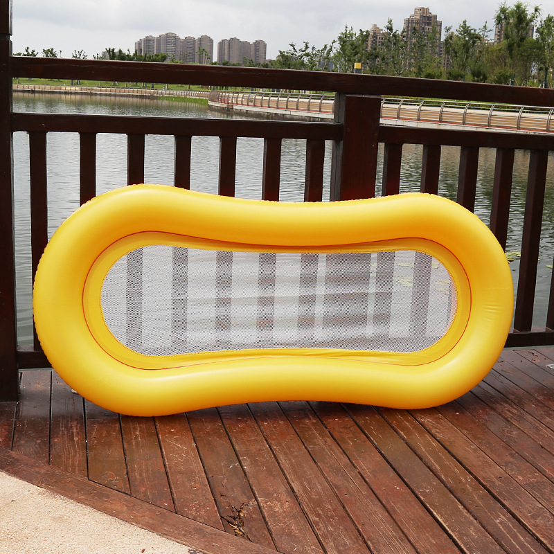 New Inflatable Water Recliner With Net With Armrest Sofa Floating Row Adult Swimming Ring Water Toy Thickened Floating Bed Application Scenario