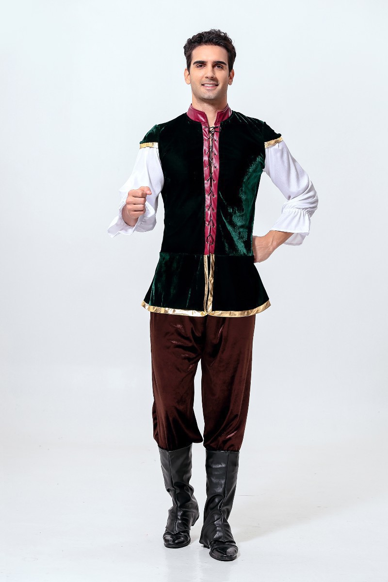 Halloween adult male cosplay costume Oktoberfest costume Arab prince character performance costume Application Scenario