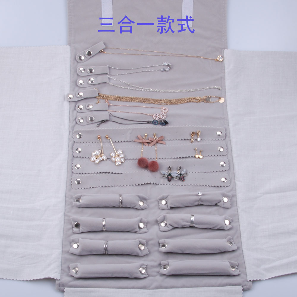 Factory direct sales of jewelry storage bags, jewelry rolls, ring rolls, stud rolls, necklace rolls, jewelry bags