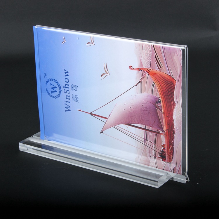 297*210 sets signed A4 horizontal T-type acrylic Decca stand card draw table card display card wine card Specification drawing