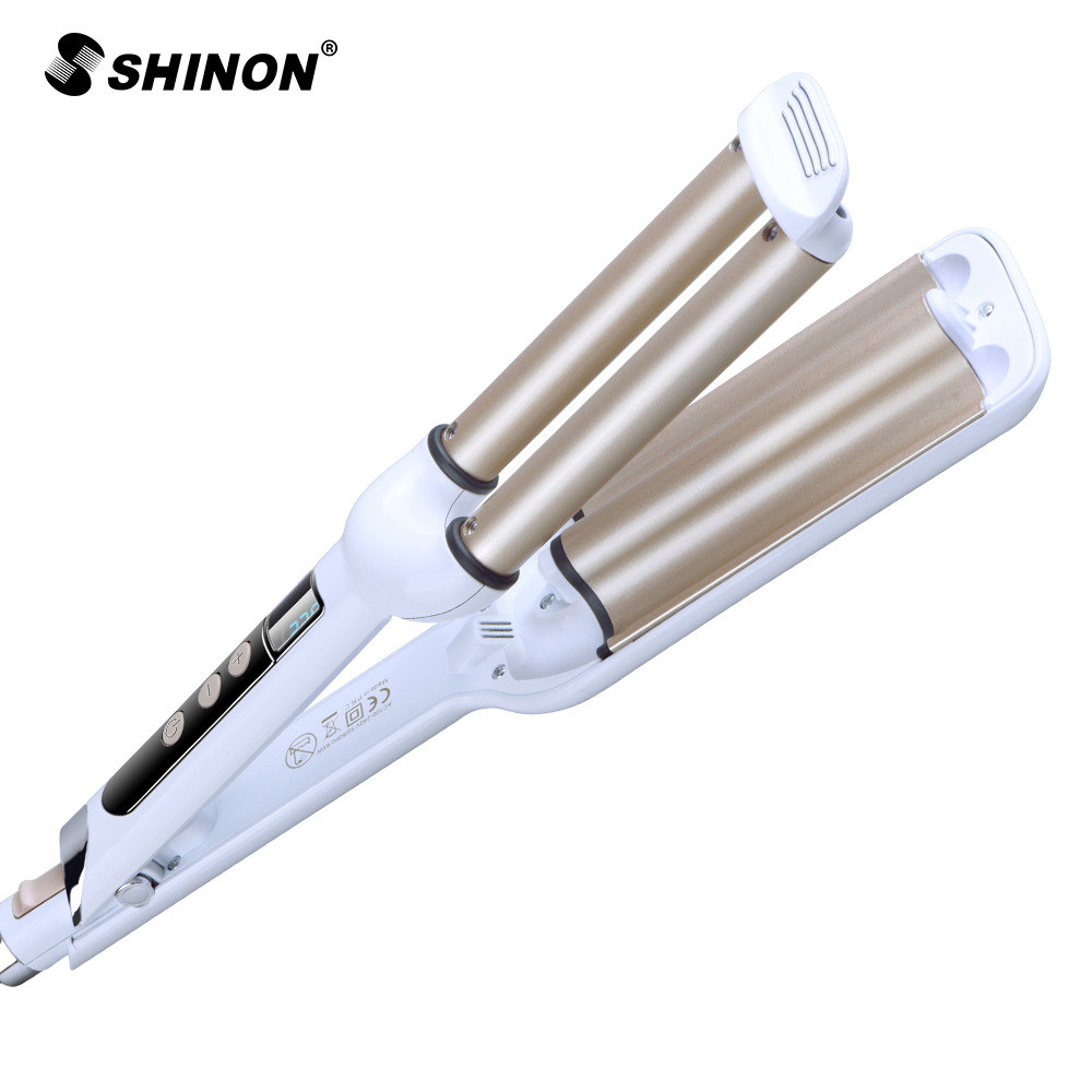 Wave-curling beauty Bar home hair salon automatic curling iron with LCD display dry and wet dual-purpose curling iron in stock wholesale Specification image