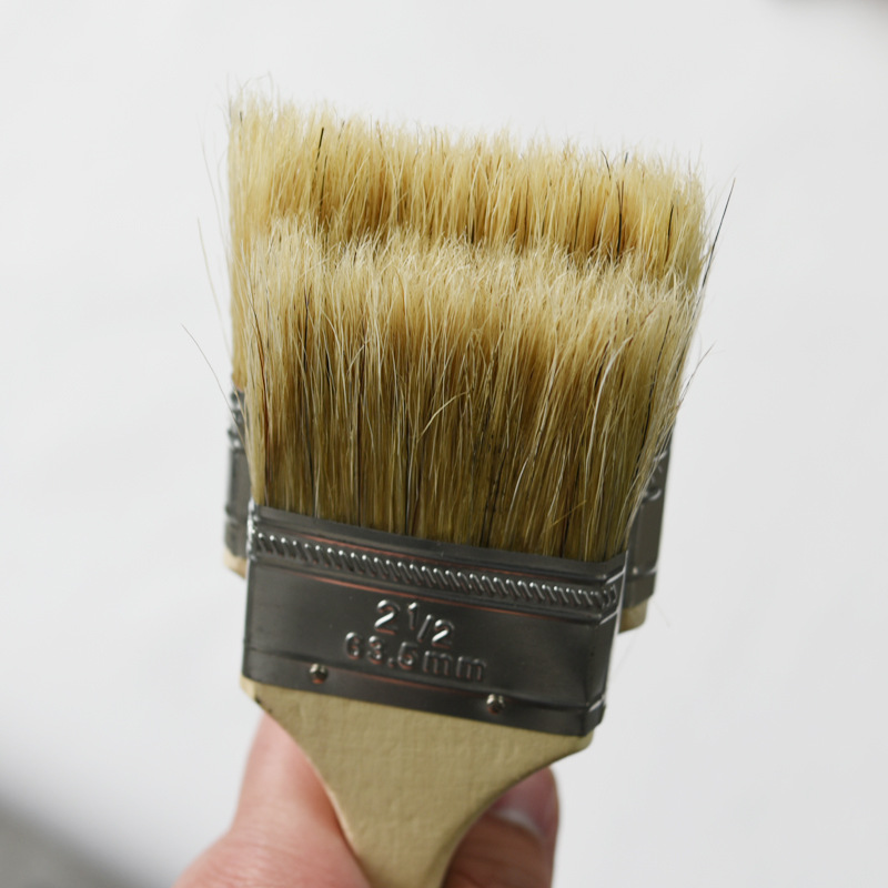Factory Direct Tool Brush True Color 3 Inch Bristle Wood Handle 2 Inch Glue Brush Wholesale 1 Inch Brush Brush Industrial Brush Specification drawing