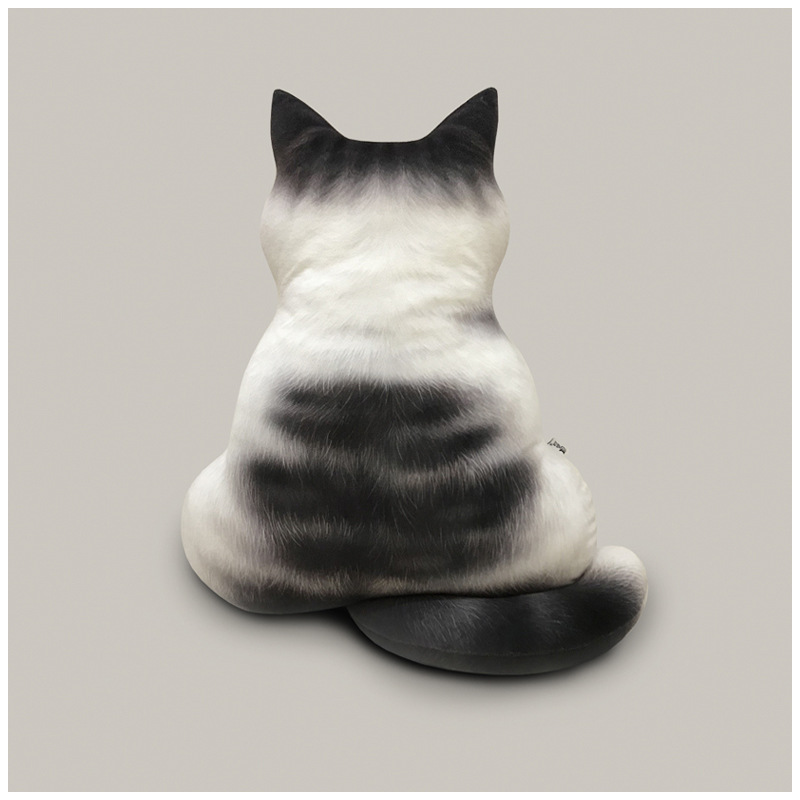 Cat Fan Original 3D Three-Dimensional Cat Figure Girl Gift Plush Toy New Cat Simulation Doll Application Scenario