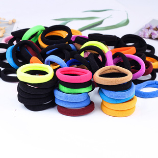 Seamless rubber band headwear, hair tie, hair band, Korean high-elasticity hair tie, black hair accessory pic 5