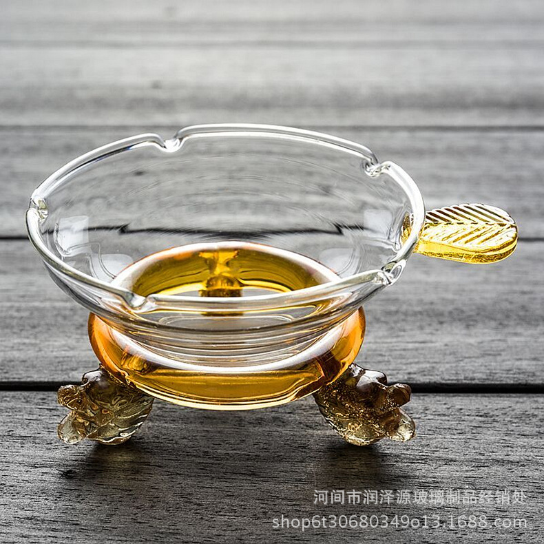 Tea strainer, creative color tea stand, green and yellow leaf dragon net, Gongfu tea set accessories, glass fair cup, filter screen Specification image