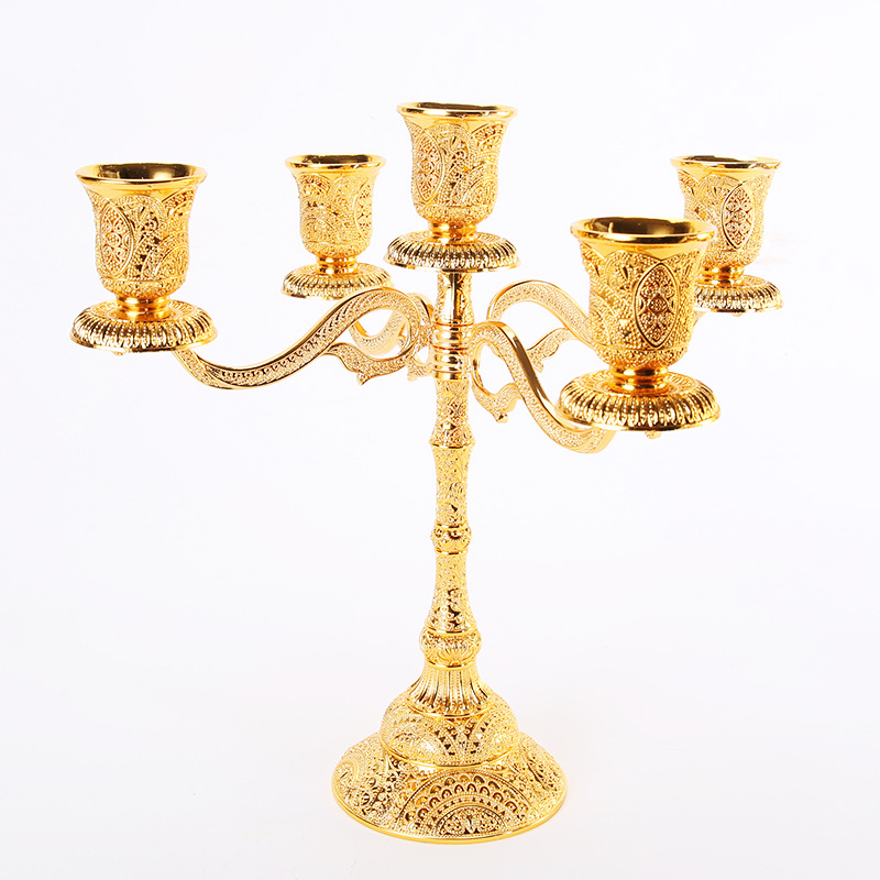 Wedding Wedding 5 Five-Head Three-Head Candlestick European Candlestick Table Candlelight Dinner Hotel Home Decoration Pieces Item Picture