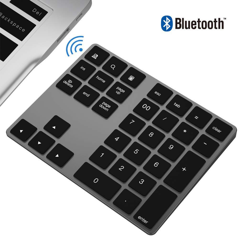 铝合金数字键盘34键 充电蓝牙数字键盘 薄款无线数字键盘厂家批发图