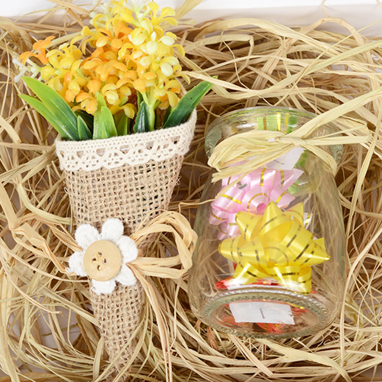 Factory direct sales of original ecological naturally grown raffia grass, creative diy coasters, wristbands, and raffia grass paper ropes Specification image