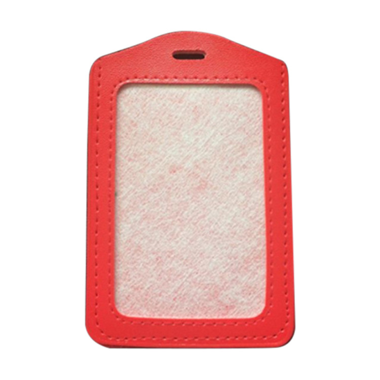 工作牌学生证/皮革卡套/工牌白底实物图