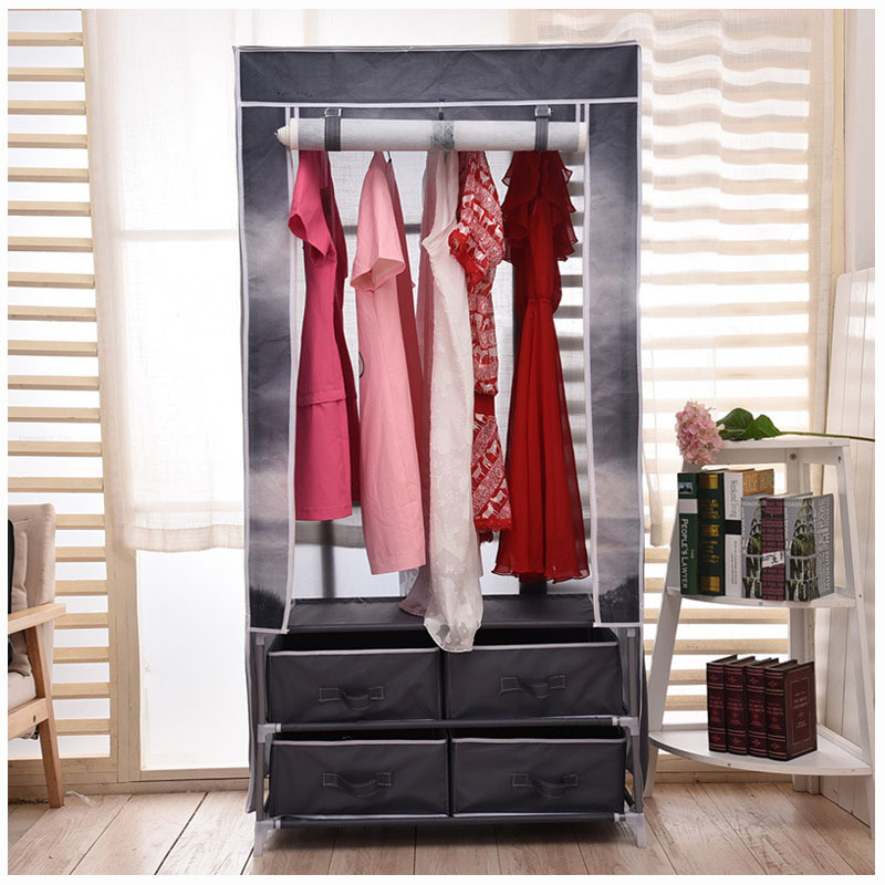 2021 new positioning non-woven folding wardrobe with storage function of the closet manufacturers direct wardrobe factory Item Picture