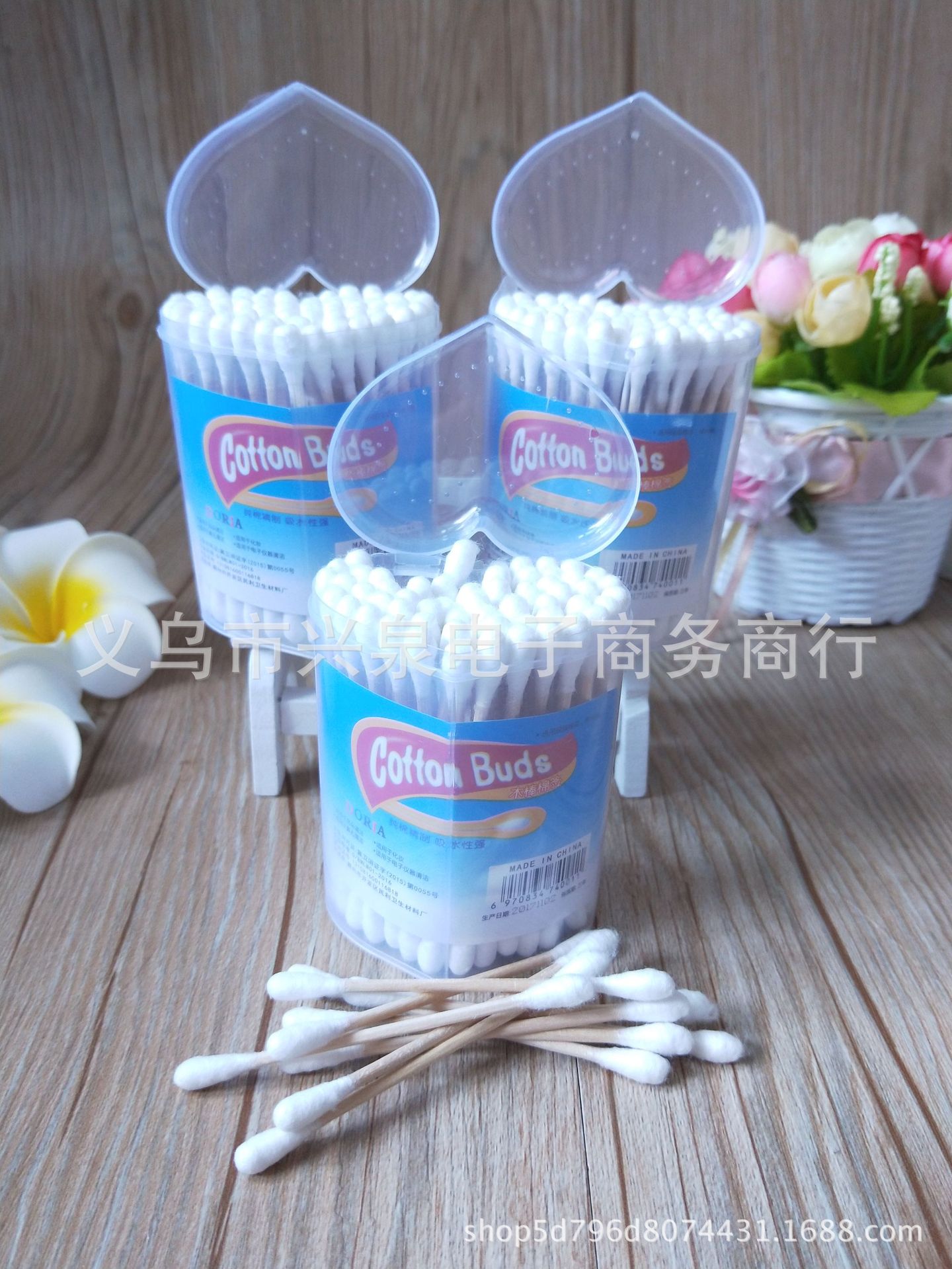 【1-8 Zones 】 Heart-shaped box cotton swabs 12 per set 240 per box 1 yuan 2 yuan box cotton swabs Heart-shaped box cotton swabs for cosmetics and hygiene 1 yuan special batch for general merchandise details Picture