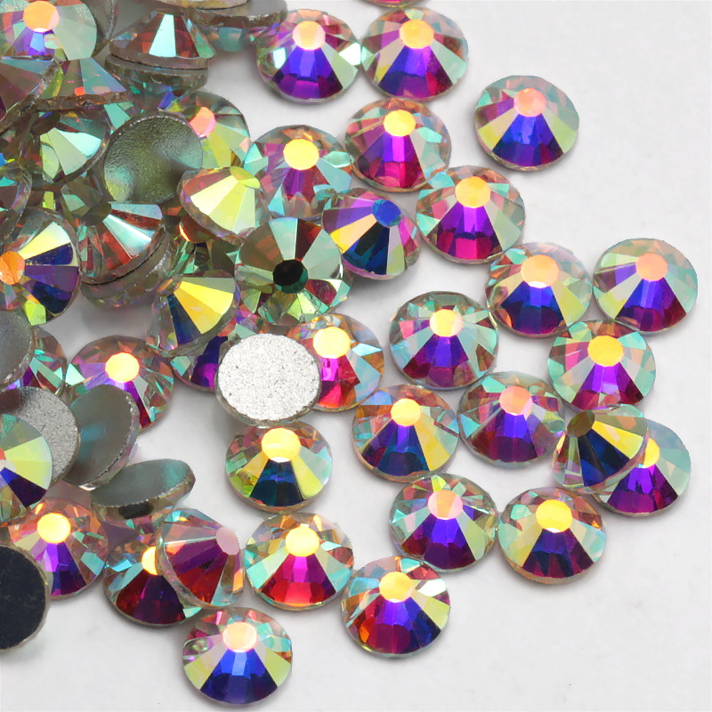 Cross-Border Sales Of 1440 A Bag Of Crystal Glass Flat Diamond Nail Diamond Color Round Diy Jewelry Accessories Application Scenario