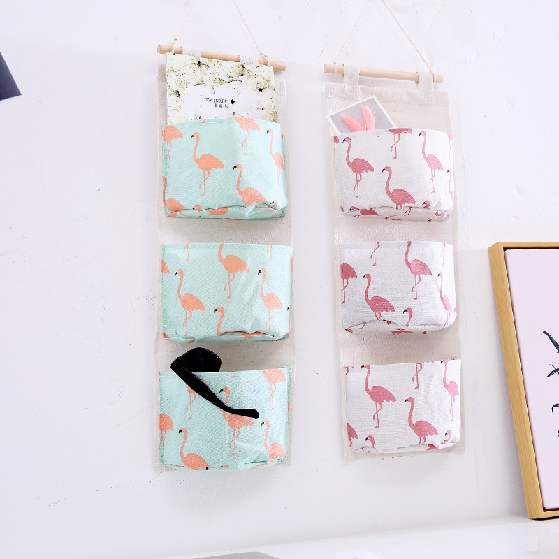 Cotton and linen storage hanging bags, fabric door rear miscellaneous storage bags, hanging multi-layer hanging bag storage bags, only for foreign trade and export, only for foreign trade and export, only for foreign trade and export Specification image