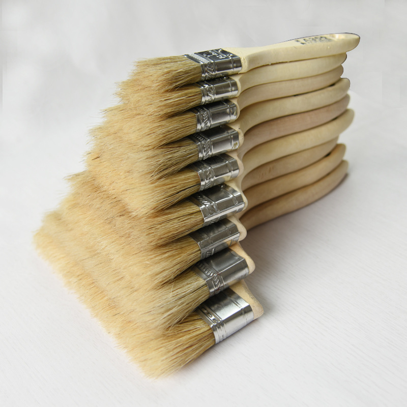 Factory Direct Tool Brush True Color 3 Inch Bristle Wood Handle 2 Inch Glue Brush Wholesale 1 Inch Brush Brush Industrial Brush