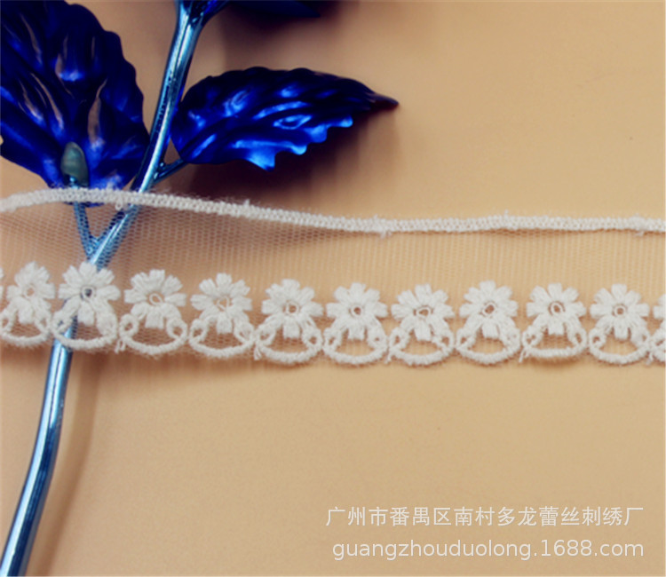 1110616A精美蕾丝花边服饰家纺辅料网纱刺绣宽3厘米详情4