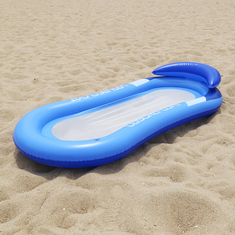 New Inflatable Water Recliner With Net With Armrest Sofa Floating Row Adult Swimming Ring Water Toy Thickened Floating Bed Specification drawing