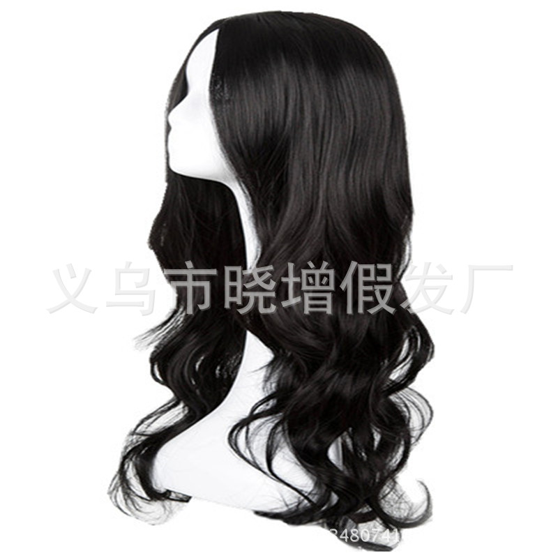 Manufacturer's chemical fiber wigs, African long curly hair wigs, women's middle split wavy wigs, European and American fashion wigs, in stock and wholesale Application Scenario