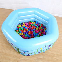 新款充气六角水池儿童戏水池家用便携式婴儿游戏池大号宝宝洗澡桶