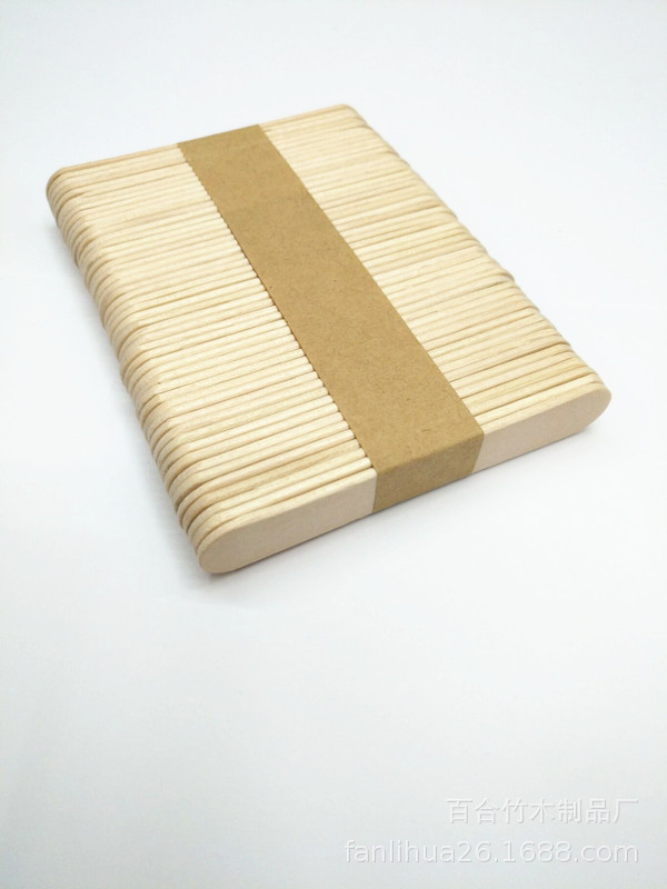 Manufacturers Direct Sales Of Ice Cream Stick 80X13x2 Natural Surface Curved Wooden Stick Kindergarten Diy Educational Toy Material details Picture