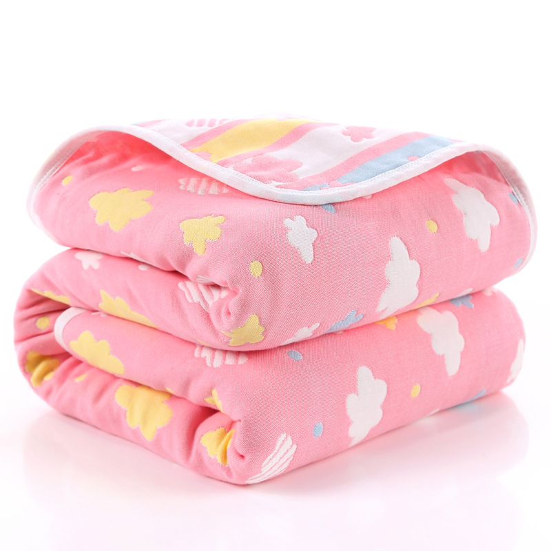 Six-Layer Gauze Bath Towel Newborn Baby Gauze Cover Blanket Children's Toweling Cotton Baby Hug Nursery Air Conditioner Blanket Application Scenario