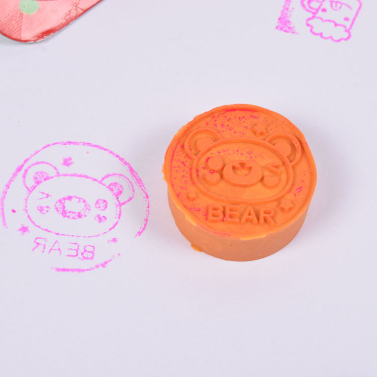 Wholesale of 8 sets of children's cartoon toy stamps, teacher and parent English evaluation stamps Item Picture