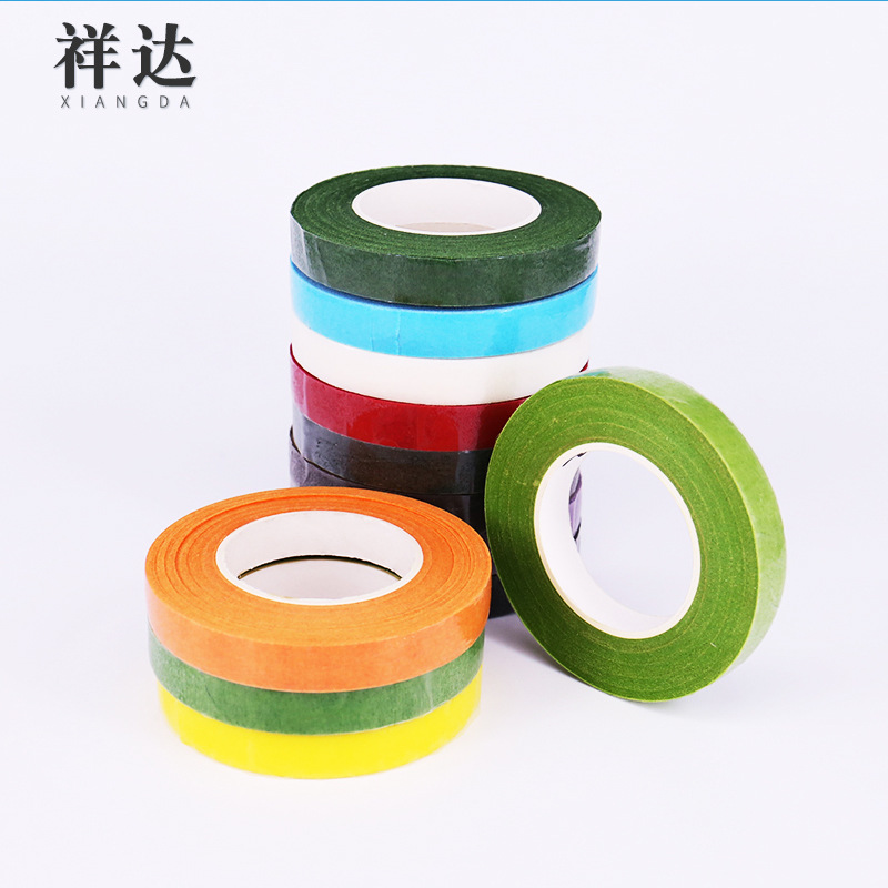 彩色干花丝花艺胶带 手工DIY皱纹纸胶布 花束包装花艺胶带