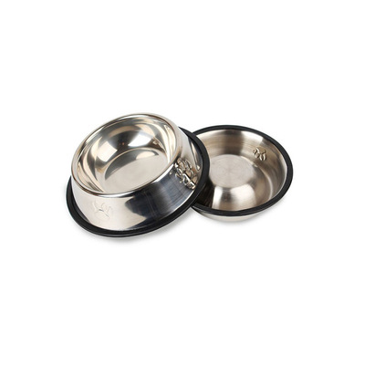 Pet supplies, pet supplies, pet stainless steel dog bowls, feeding and drinking water cat bowls, anti-slip and durable footprint stainless steel cat basins, dog basins, pet bowls Application Scenario