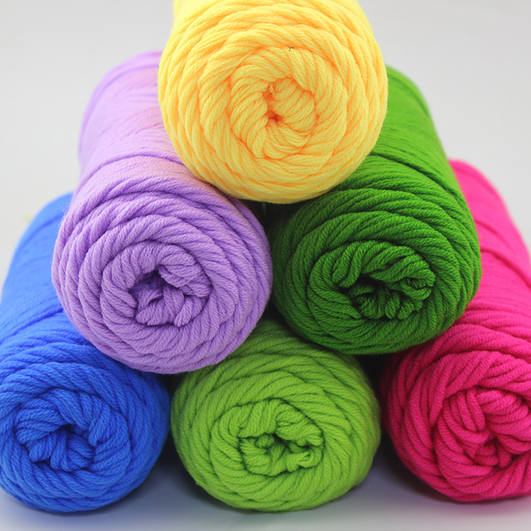 Lover's cotton, Korean cotton, woolen thread, hat and scarf thread, 8-strand milk cotton, medium-thick baby woolen thread, hand-knitted knitting needle woolen thread