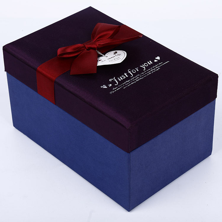 纯色锦缎礼盒深爱系列长方形礼品包装盒 纯色礼品盒 收纳详情图4