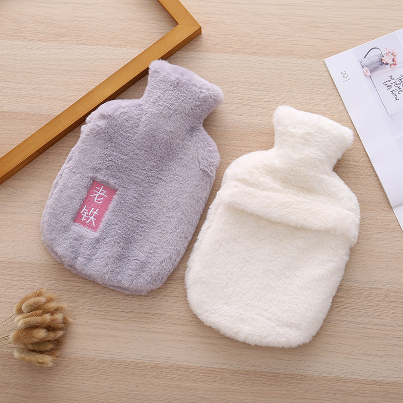 Hot Water Bag Water Hot Water Bag Flush Hand Warmer Explosion-Proof Cartoon Warm Baby Large Plush Cloth Set Hand Warmer Specification drawing