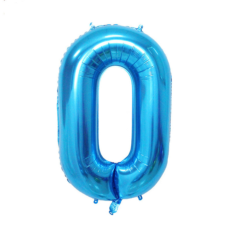 源头厂货 新款瘦版40寸蓝粉数字气球 90cm大号飘空婚庆派对氦气球详情图2