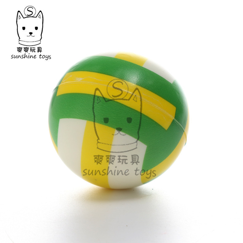 跨境工厂直销6.3cm海绵发泡PU排球 发泄减压力儿童益智运动玩具球详情图5